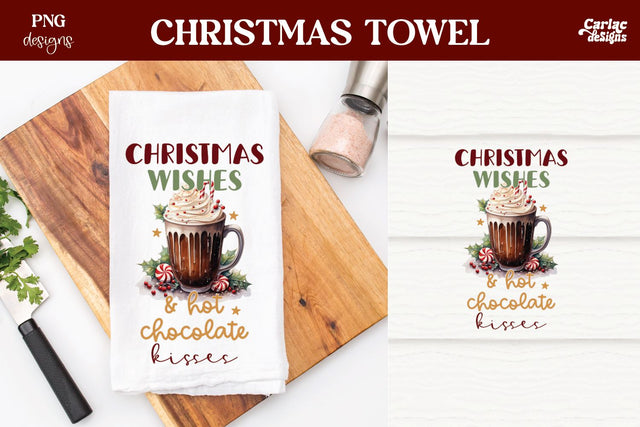 Christmas Kitchen Towel Sublimation Sublimation Carla C Designs 