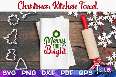 Christmas Kitchen Towel SVG Bundle | Kitchen Quotes Design | Home SVG SVG The T Store Design 