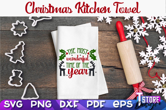 Christmas Kitchen Towel SVG | Kitchen Quotes Design | Home SVG SVG The T Store Design 