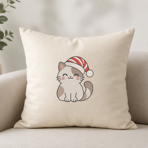 Christmas Kitten Embroidery Design – Cute Cat Santa Hat Christmas Machine Embroidery File Embroidery/Applique DESIGNS PatternFeed8 