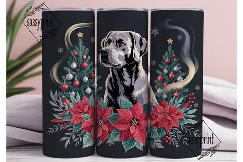 Christmas Labrador 20oz Tumbler Wrap Sublimation sassyprint 
