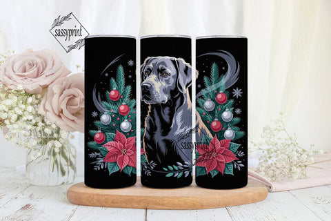 Christmas Labrador 20oz Tumbler Wrap Sublimation sassyprint 
