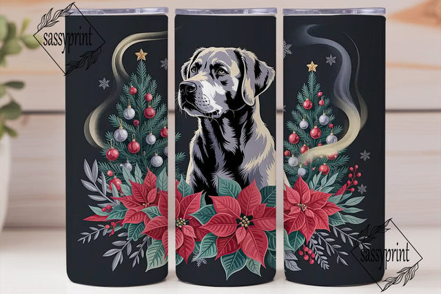 Christmas Labrador 20oz Tumbler Wrap Sublimation sassyprint 
