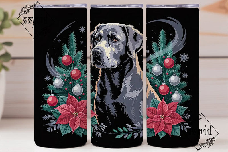 Christmas Labrador 20oz Tumbler Wrap Sublimation sassyprint 