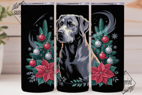 Christmas Labrador 20oz Tumbler Wrap Sublimation sassyprint 