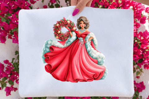 Christmas Lady PNG Clipart Sublimation SVGArt 