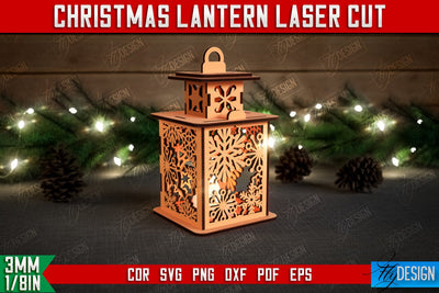 Christmas Lantern | 3D Shadow Lantern | Christmas Decor | Holiday | CNC File SVG Fly Design 