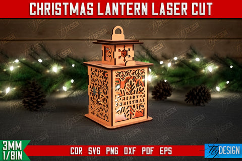 Christmas Lantern Bundle | 3D Shadow Lantern | Christmas Decor | Holiday | CNC Files SVG Fly Design 