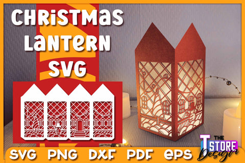Christmas Lantern Bundle | Christmas Light | 3D Night Light | Shadowbox | SVG File SVG The T Store Design 