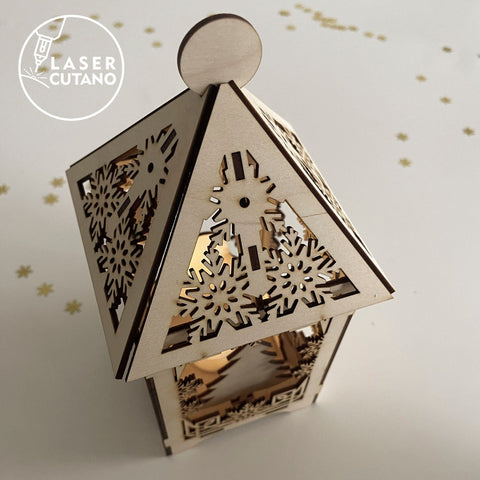 CHRISTMAS LANTERN BUNDLE Multilayer Templates, Home Decor, Wood Cut Files SVG LaserCutano 