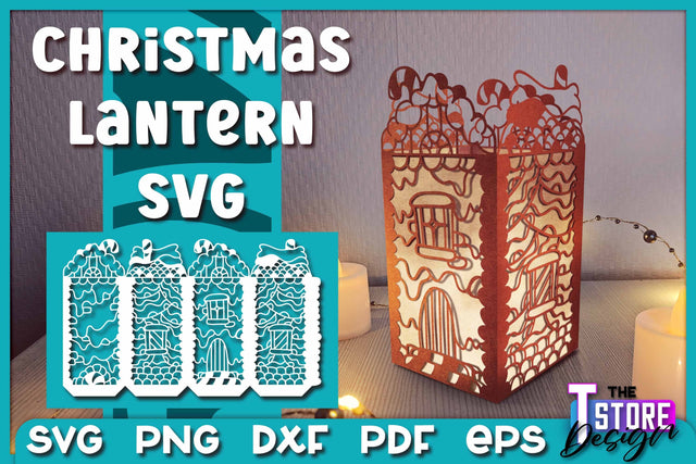 Christmas Lantern | Christmas Light | 3D Night Light | Shadowbox | SVG File SVG The T Store Design 