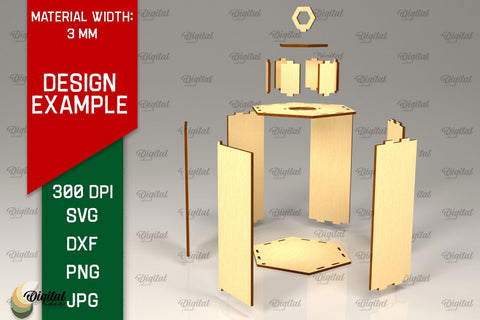 Christmas Lantern Laser Cut Design. Christmas Decor SVG SVG Evgenyia Guschina 