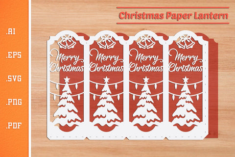 Christmas Lantern - Paper Cut SVG 4 SVG Slim Studio 