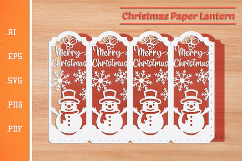 Christmas Lantern - Paper Cut SVG 6 SVG Slim Studio 