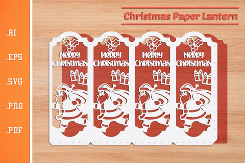 Christmas Lantern - Paper Cut SVG 7 SVG Slim Studio 