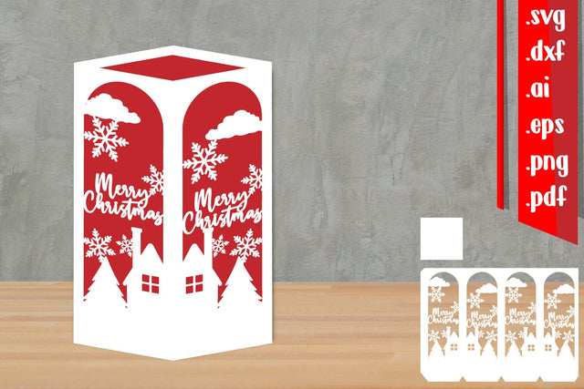 Christmas Lantern Papercut 4 3D Paper zafrans studio 