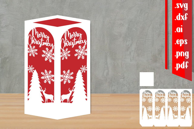 Christmas Lantern Papercut 5 3D Paper zafrans studio 