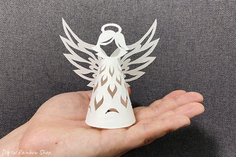 Christmas lantern svg, 3d christmas angel paper lantern SVG Digital Rainbow Shop 