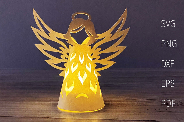 Christmas lantern svg, 3d christmas angel paper lantern SVG Digital Rainbow Shop 