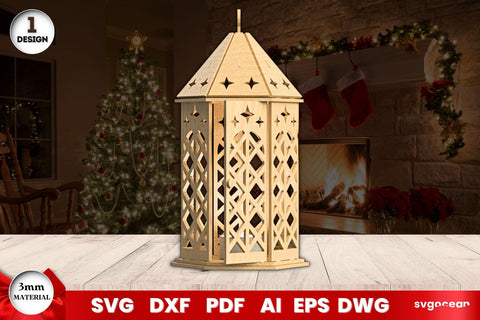 Christmas Lanterns Laser Cut Bundle SVG SvgOcean 