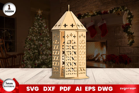 Christmas Lanterns Laser Cut Bundle SVG SvgOcean 