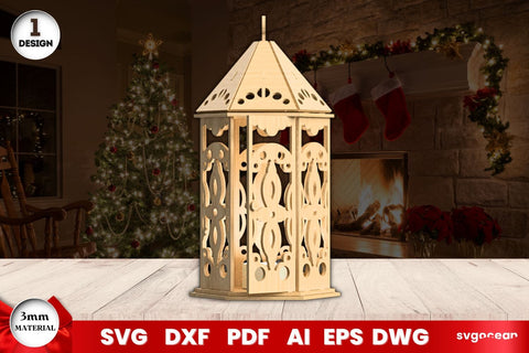 Christmas Lanterns Laser Cut Bundle SVG SvgOcean 