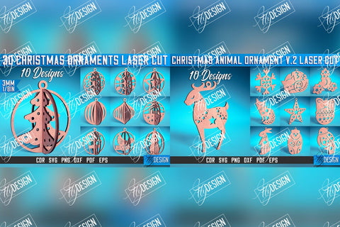 Christmas Laser Cut Mega Bundle SVG | Christmas Laser Cut SVG | Xmas Laser Cut | Personalized Christmas Gifts SVG Fly Design 