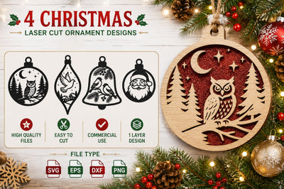 Christmas Laser Cut Ornament SVG SVG nirmal108roy 