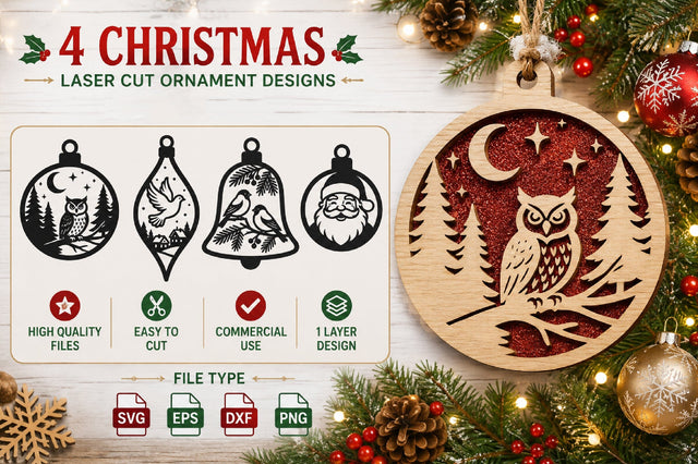 Christmas Laser Cut Ornament SVG SVG nirmal108roy 
