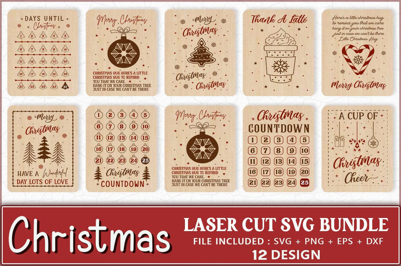 Christmas Laser Cut SVG Bundle SVG Shetara Begum 
