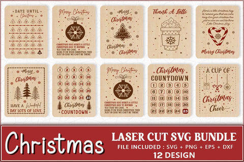 Christmas Laser Cut SVG Bundle SVG Shetara Begum 