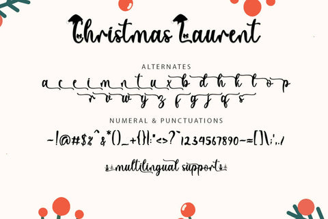 Christmas Laurent Font Prasetya Letter 