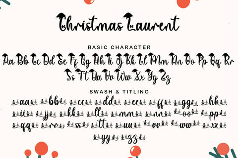 Christmas Laurent Font Prasetya Letter 