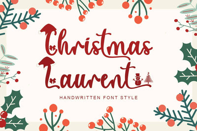 Christmas Laurent Font Prasetya Letter 