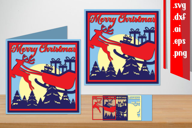 Christmas Layered Papercut 3D Paper zafrans studio 