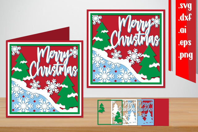 Christmas Layered Papercut 3D Paper zafrans studio 
