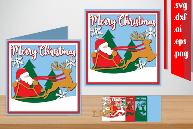 Christmas Layered Papercut 3D Paper zafrans studio 