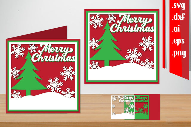 Christmas Layered Papercut 3D Paper zafrans studio 