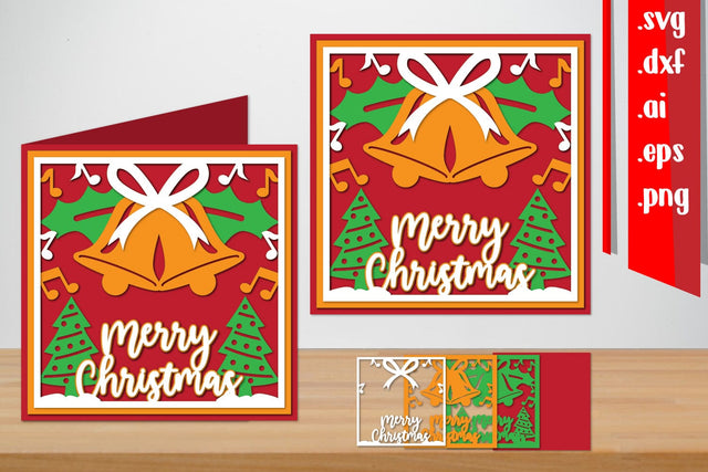 Christmas Layered Papercut | Christmas Card 3D Paper zafrans studio 