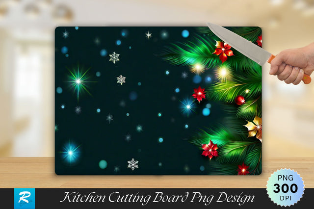 Christmas leaf Cutting Board Sublimation Regulrcrative 