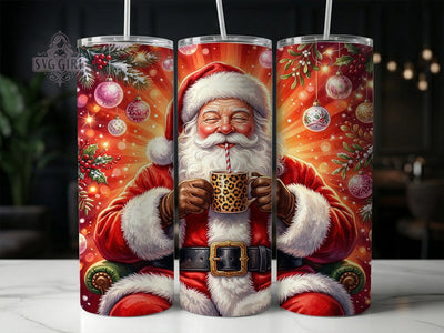 Christmas Leopard Santa 20oz Tumbler, Christmas Leopard, Leopard Santa, Leopard Santa PNG, Leopard Tumbler, Christmas Santa, Santa Tumbler Wrap, 20oz Tumbler Wrap Sublimation SvggirlplusArt 