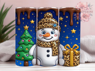 Christmas Leopard Snowman 20oz Tumbler, Christmas Leopard, Leopard Snowman, Xmas Leopard Snowman, Leopard Tumbler, Snowman Tumbler, Leopard Snowman PNG, Christmas Snowman Sublimation Li Zamperini 