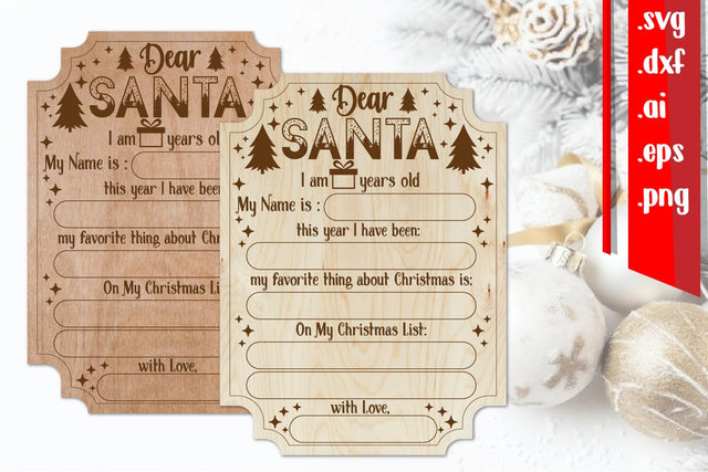 Christmas Letter Board | Christmas Wish Board | Dear Santa SVG zafrans studio 