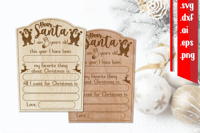 Christmas Letter Board | Christmas Wish Board | Dear Santa SVG zafrans studio 