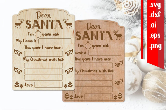 Christmas Letter Board | Christmas Wish Board | Dear Santa SVG zafrans studio 