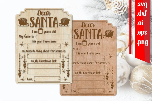 Christmas Letter Board | Christmas Wish Board | Dear Santa SVG zafrans studio 