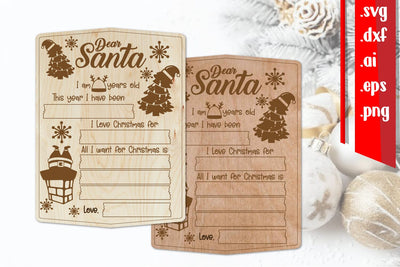 Christmas Letter Board | Christmas Wish Board | Dear Santa SVG zafrans studio 
