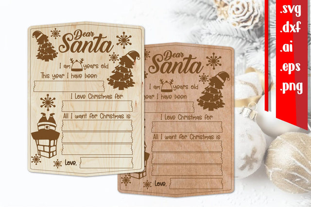 Christmas Letter Board | Christmas Wish Board | Dear Santa SVG zafrans studio 