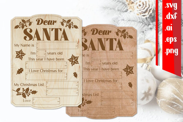 Christmas Letter Board | Christmas Wish Board | Dear Santa SVG zafrans studio 