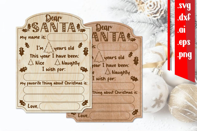 Christmas Letter Board | Christmas Wish Board | Dear Santa SVG zafrans studio 